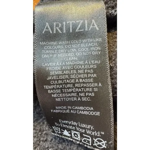 Aritzia Cozy Sweatfleece Mega Baggy Fold Sweatpants Women’s XS Black Wide Leg - Picture 10 of 11